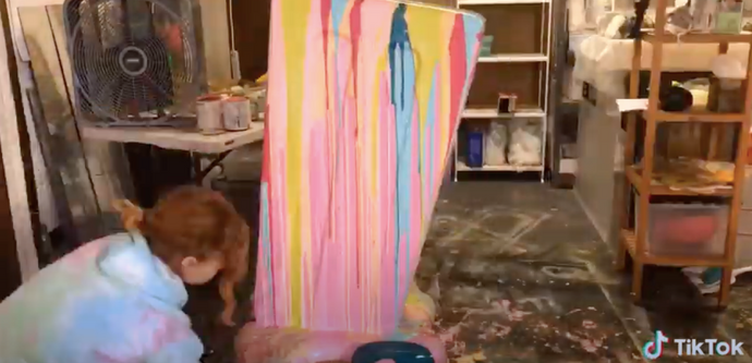 The making of Betsy Enzensberger's large popsicle