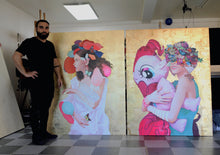 Load image into Gallery viewer, 'Girl with Balloons' | Minas Halaj | Painting