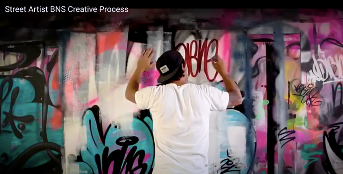 Follow artist BNS from the street to the studio