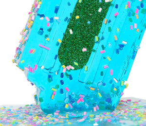 Bigger Aqua Sprinkle Pop | Betsy Enzensberger | Sculpture