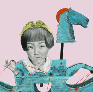 The Blue Horse and the Dimensions | Allison M Low | Drawing