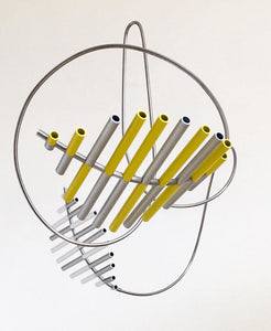 Floating Sculpture -  Yellow, White and Silver | Gregorio Siem | Sculpture