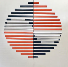 Load image into Gallery viewer, Sphere Orange and Blue - Variable Code | Gregorio Siem | Sculpture
