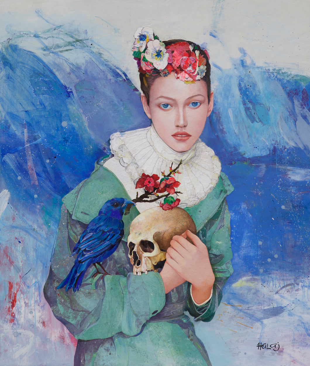 'Blue Bird' | Minas Halaj | Painting