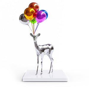 Bunch of Balloons Bambi (Silver) | Paco Raphael | Sculpture