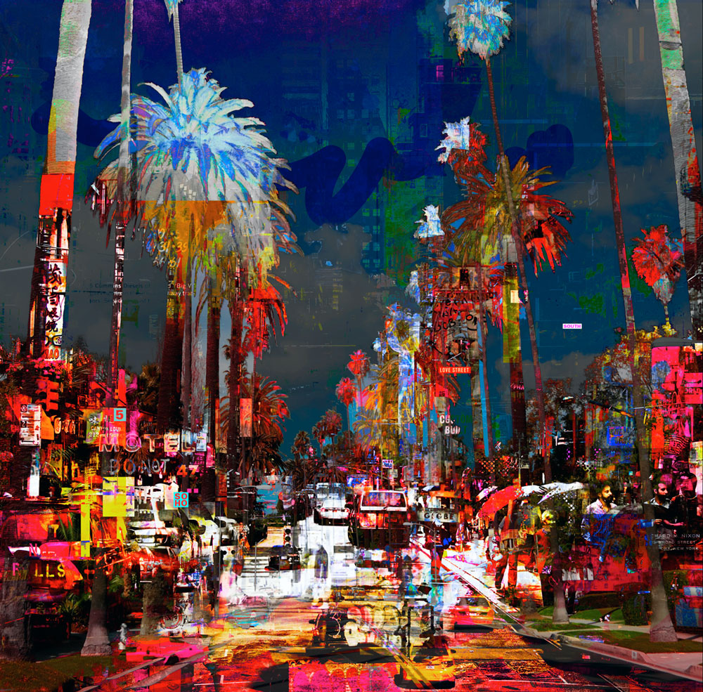 California Love | Paco Raphael | Painting & Digital Collage