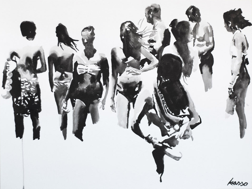 'Figure Studies Morning Walk' | Rikki Kasso | Painting