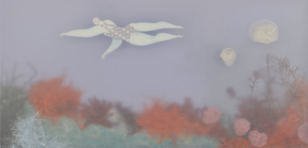 Swimming in the Beautiful Red Reefs (Diptych) | Sonia Alins | Painting