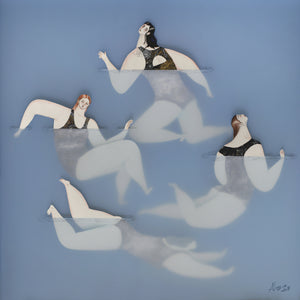'The Swimmers III (The Gathering)' | Sonia Alins | Painting