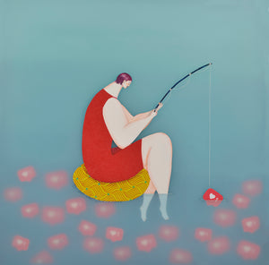 Viviendo de Likes (Waiting for a Like) | Sonia Alins | Painting